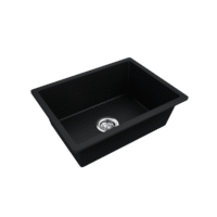 Lavé Granite Composite Kitchen Sink Single Bowl 550x420mm Black