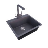 Lavé Granite Composite Kitchen Sink Single Bowl 550x490mm Light Grey