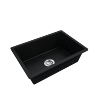 Lavé Granite Composite Kitchen Sink Single Bowl 600x420mm Black
