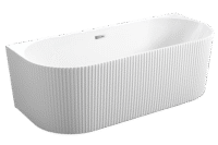 Lavé Strasbourg Freestanding  Back to Wall Ribbed Bath One Piece