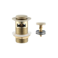Basin Waste Slotted Brass 32mm - Gold